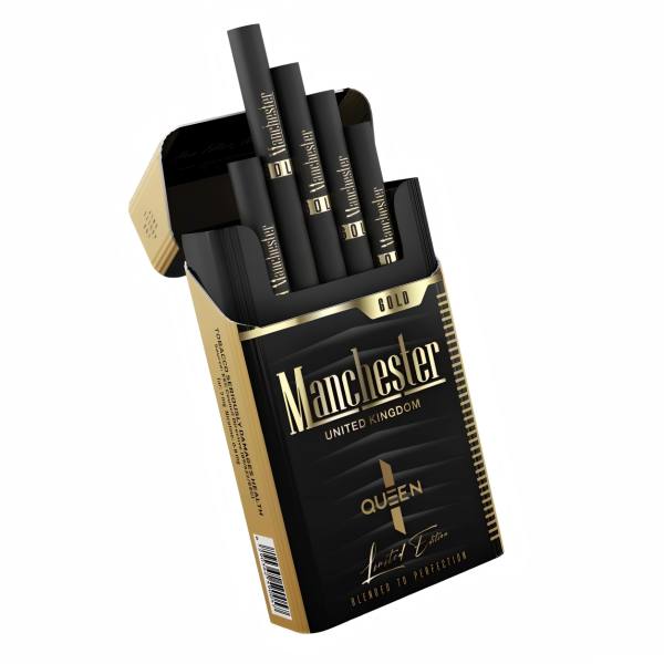 Manchester Queen Tube Filter Black Gold 7mg Carton-0